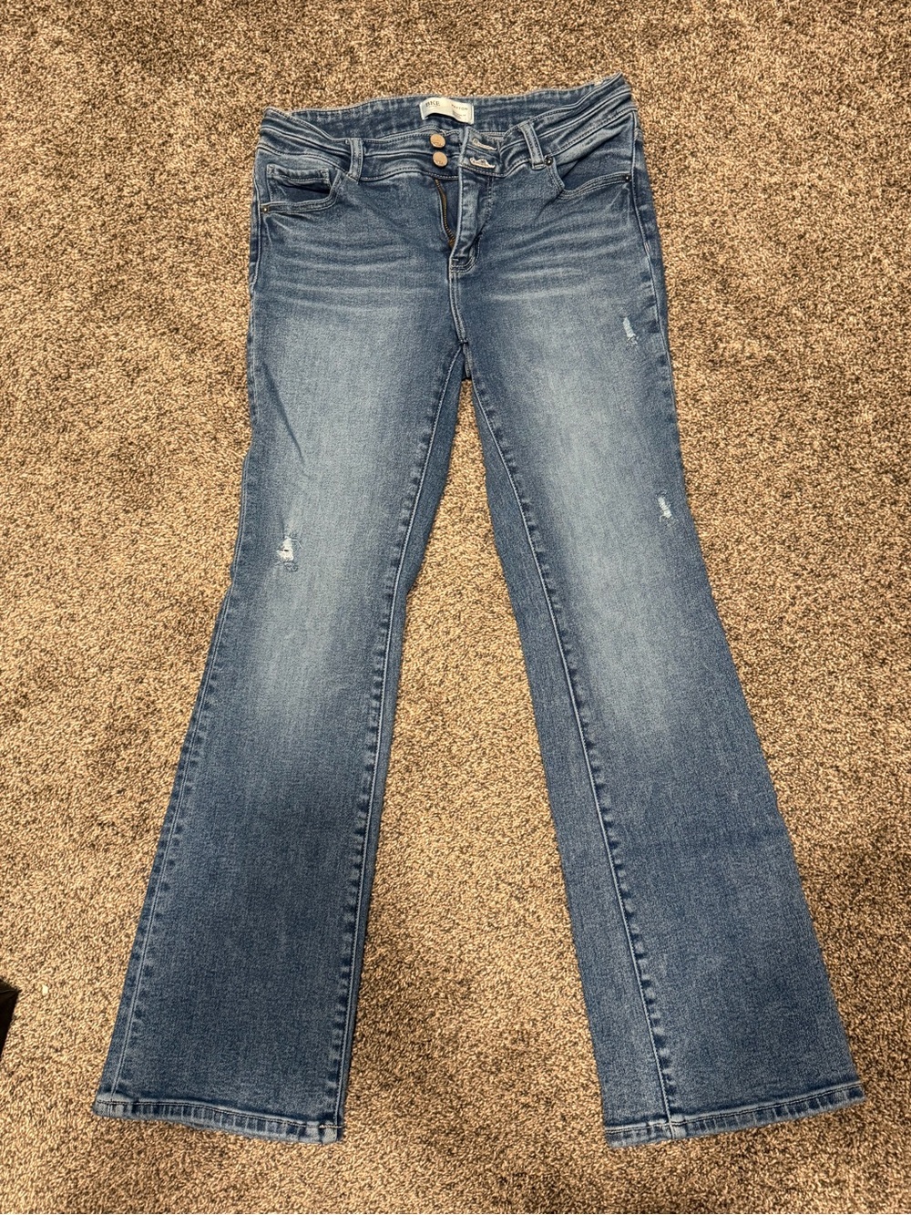 BKE Women's Light Blue Flare Jeans